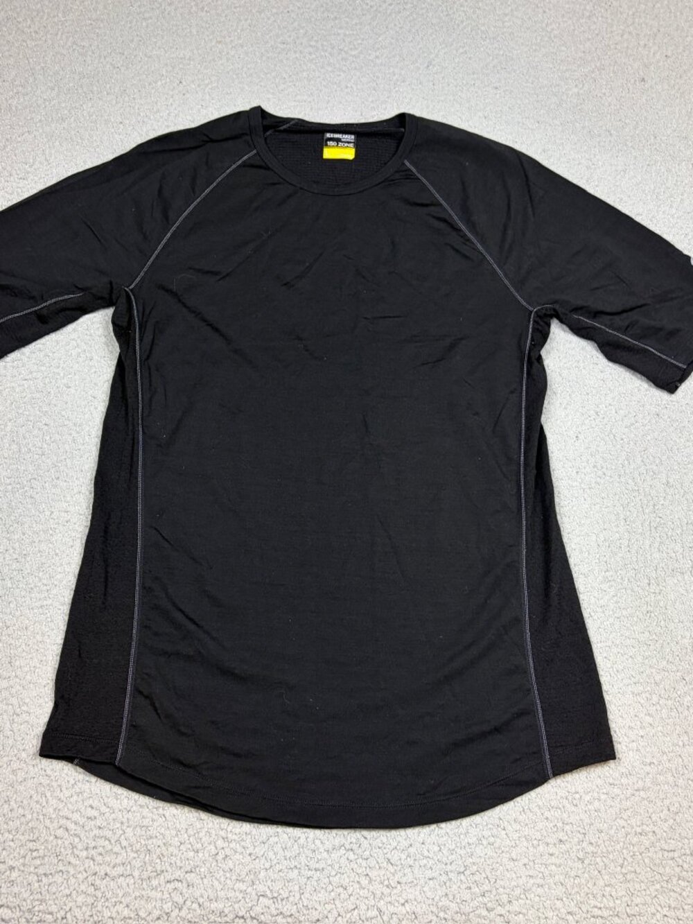 Icebreaker Merino Shirt Mens Large Black 150 Zone Merino Wool Blend Baselayer